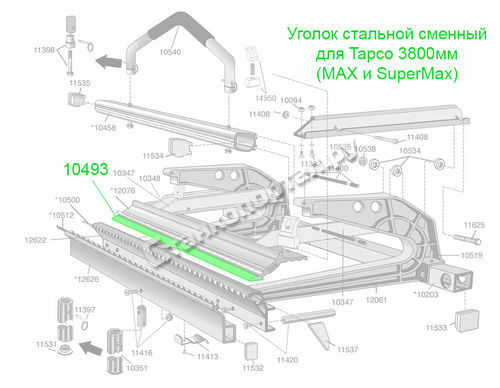10493 Уголок стальной сменный для Tapco 3800